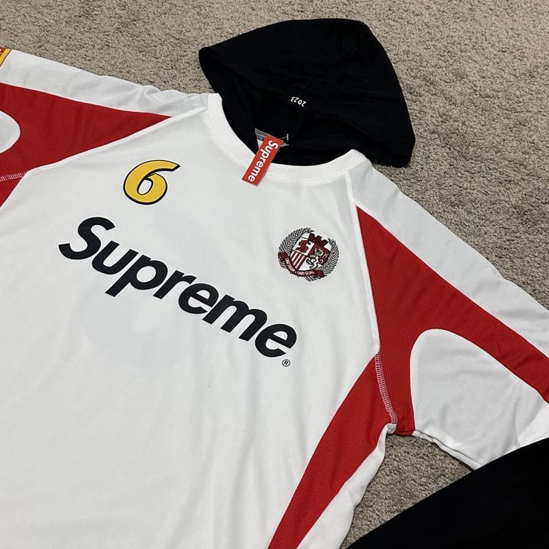 White Supreme Hooded Soccer Set
