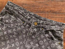 Louis Vuitton Distressed Baggy Monogram Jeans 