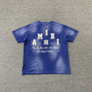 Camiseta Amiri Vintage Collegiate Blue