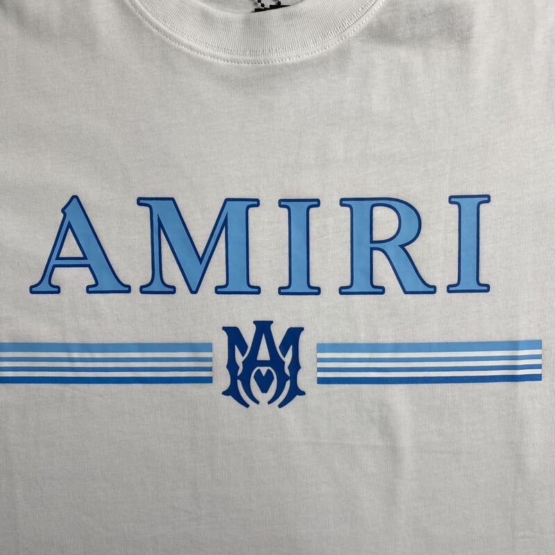 Amiri Bar Logo White/Blue T-Shirt