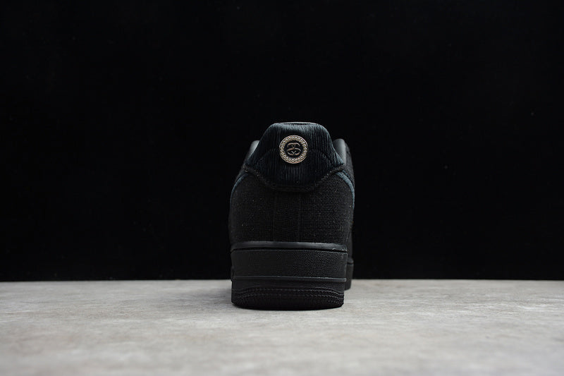 Stussy x Nike Air Force 1 Triple Black 