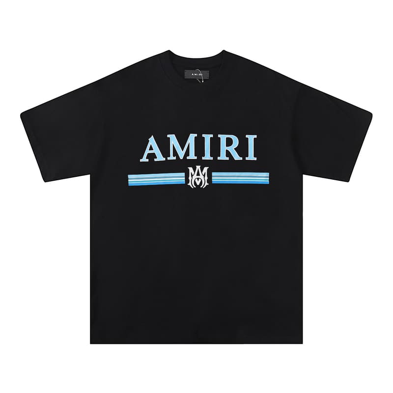 Amiri Bar Logo T-Shirt Black/Blue