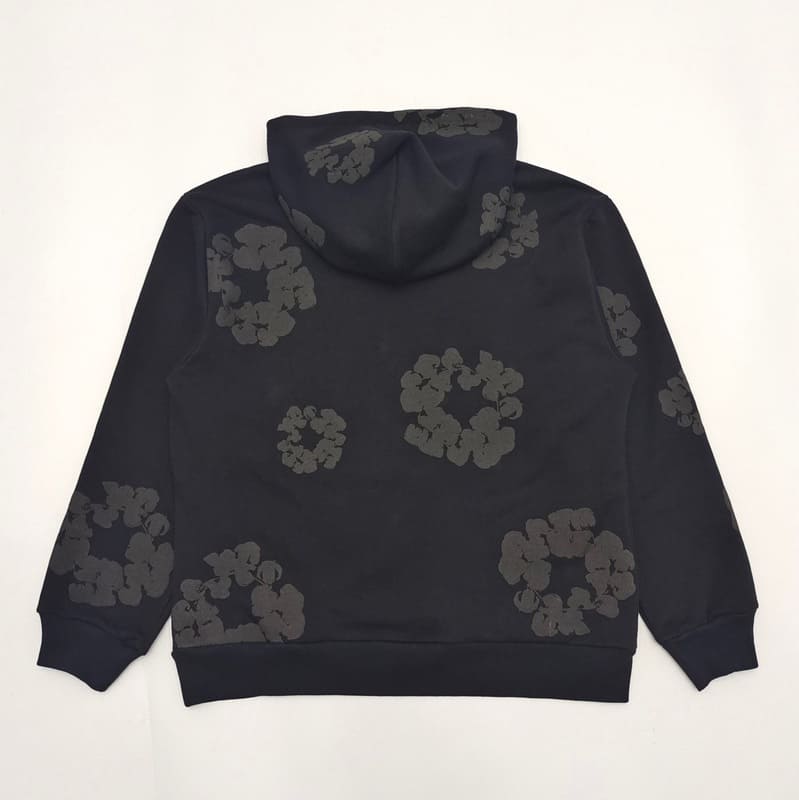 Denim Tears Cotton Wreath Black Monochrome Sweatshirt 