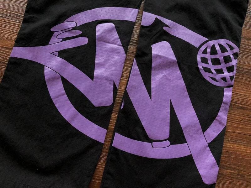 Minus Two Black/Purple Cargo Pants 