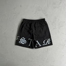 Trapstar Script Swimming Shorts Black/Nigara Mist 