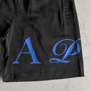 Trapstar Script Swimming Shorts Black/Dazzling Blue 