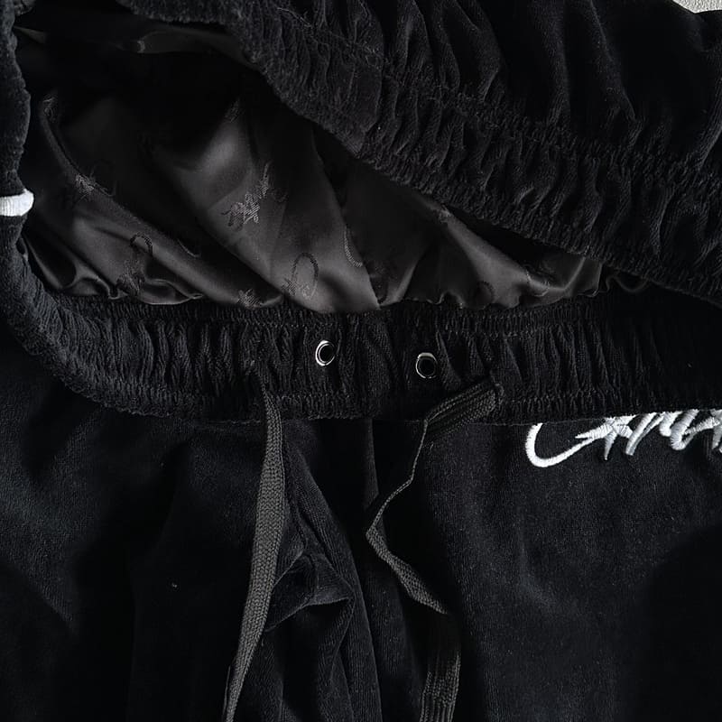 Corteiz Allstarz VVS Velor Black Pants 