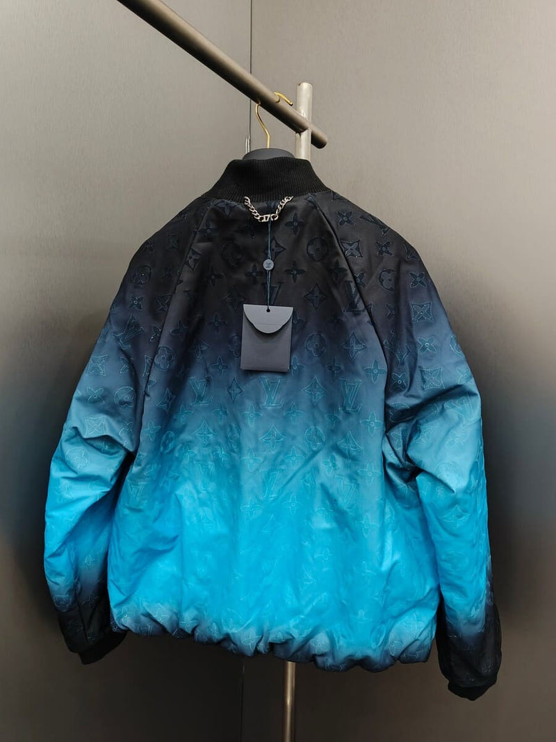 Louis Vuitton Monogram Flocked Nylon Bomber Jacket 