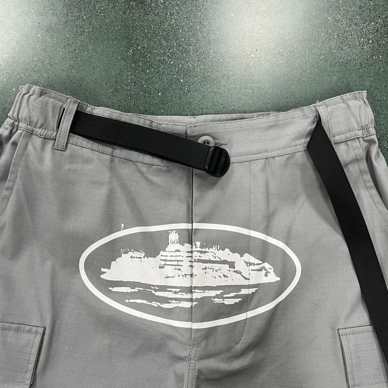 Corteiz Guerillaz Cargo Gray Pants 
