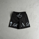 Trapstar Script Swimming Shorts Black/Nigara Mist 