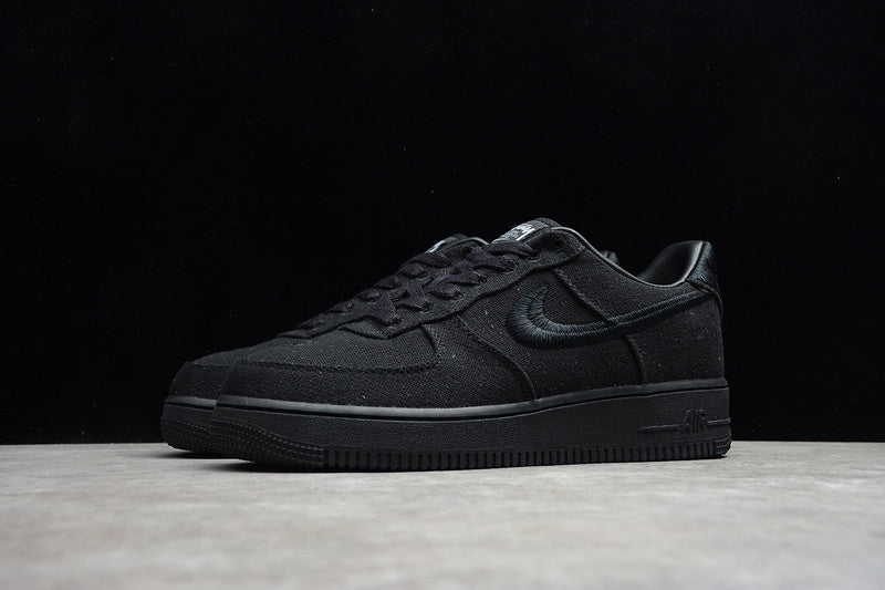 Stussy x Nike Air Force 1 Triple Black 
