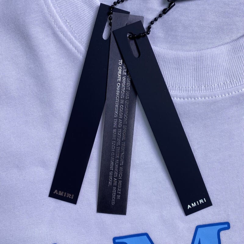 Amiri Bar Logo White/Blue T-Shirt