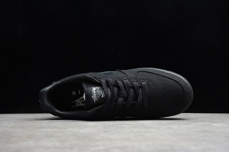 Stussy x Nike Air Force 1 Triple Black 