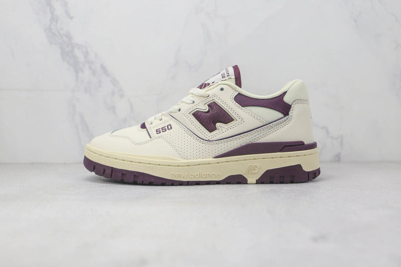 New Balance 550 Sea Salt Burgundy - ELEGANZ OUTLET
