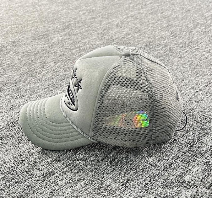 Corteiz 4Starz Alcatraz Trucker Gray Cap 