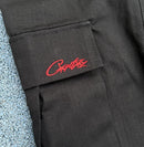 Corteiz Guerillaz Cargo Pants Black/Red 