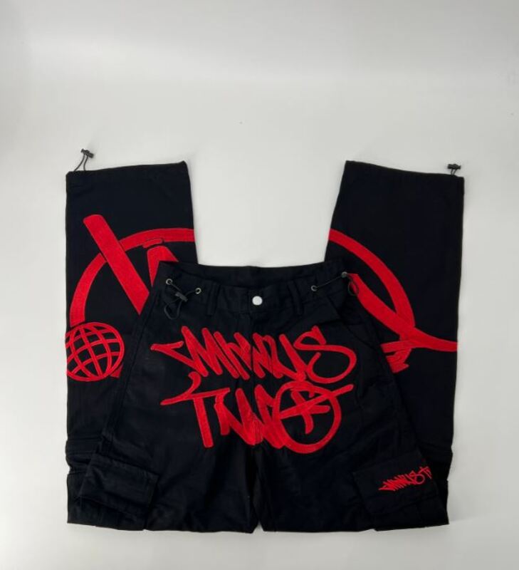 Minus Two Cargo Pants Black/Red 