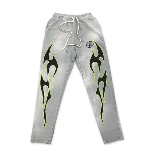Hellstar Grey Future Flame Grey/Green Pants 