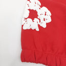 Tears The Cotton Wreath Red Denim Pants 