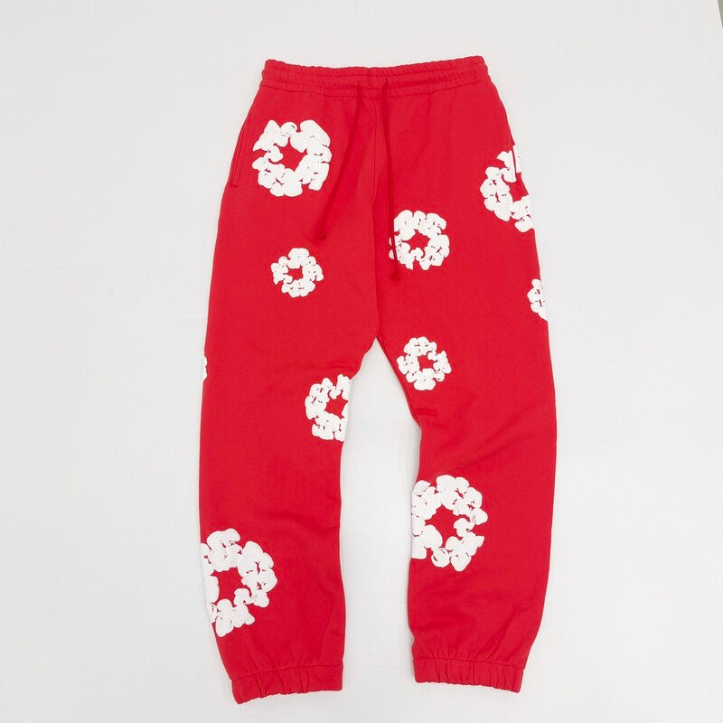 Tears The Cotton Wreath Red Denim Pants 