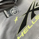 Hellstar Logo Flame Grey/Green Sweatshirt 
