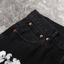 Tears x Levi's Cotton Wreath Jean Black Denim Pants 