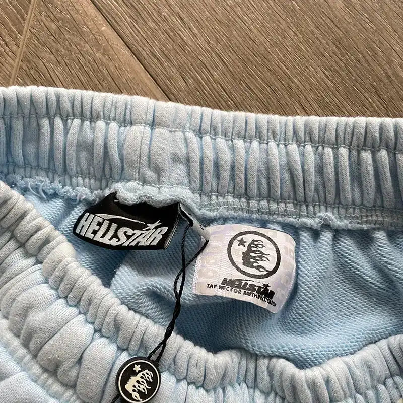 Hellstar Sky Blue Sweatshirt Shorts 
