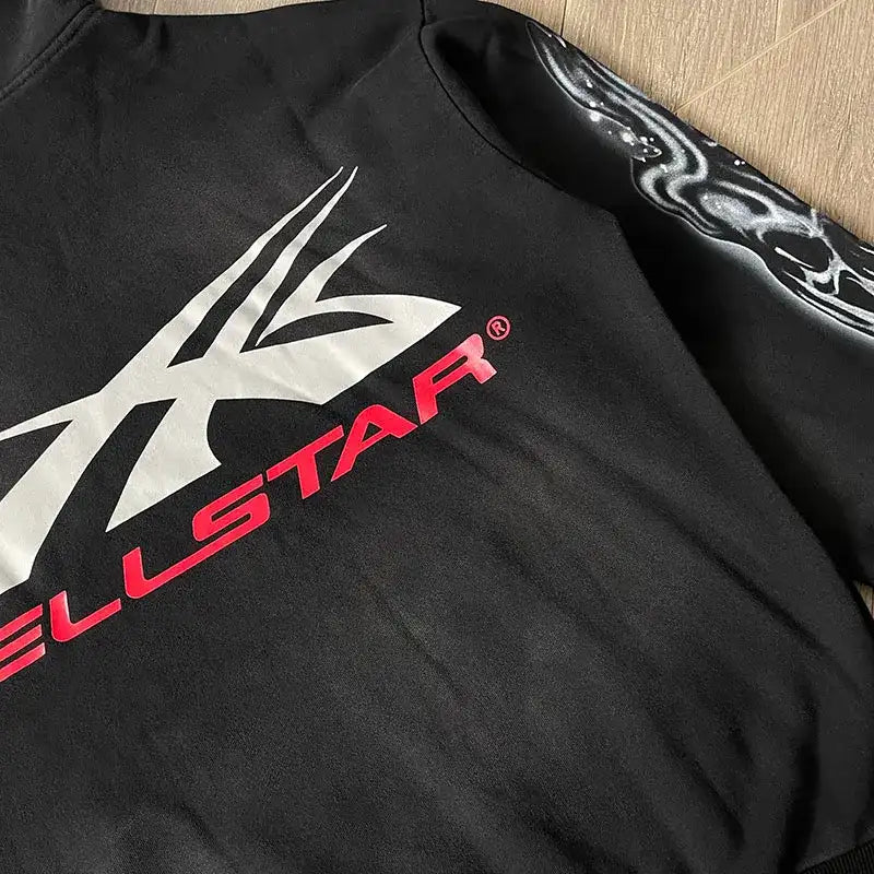 Hellstar Airbrushed Skull Hoodie 