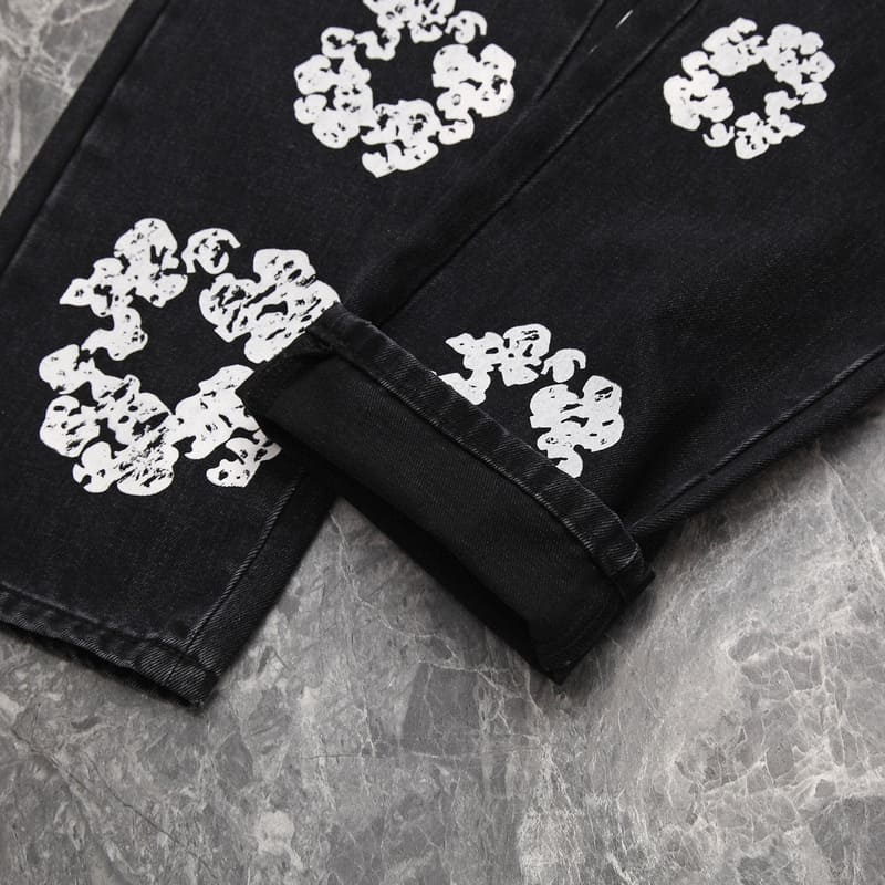 Tears x Levi's Cotton Wreath Jean Black Denim Pants 
