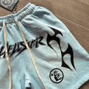 Hellstar Sky Blue Sweatshirt Shorts 