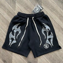 Hellstar Flame Shorts Black 