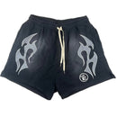 Hellstar Flame Shorts Black 
