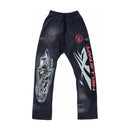 Hellstar Airbrushed Skull Flare Pants 