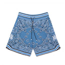 Amiri Bandana Crochet Basketball Shorts Blue 