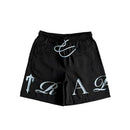 Trapstar Script Swimming Shorts Black/Nigara Mist 