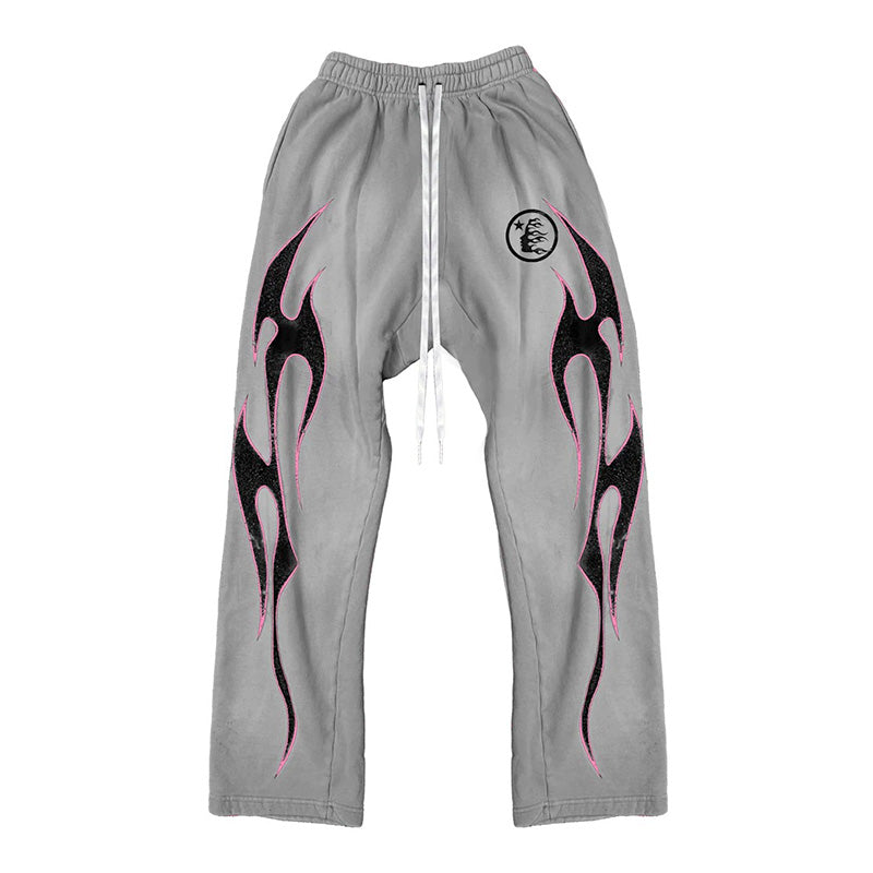 Hellstar Gray Future Flame Sweatpants 