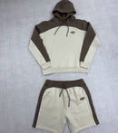 Synaworld Pipe Hoodie &amp; Shorts Set Beige 