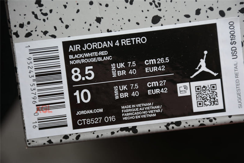 Ready Delivery - Air Jordan 4 Red Thunder