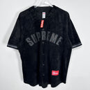 Supreme Ultrasuede Mesh Baseball T-Shirt Black 
