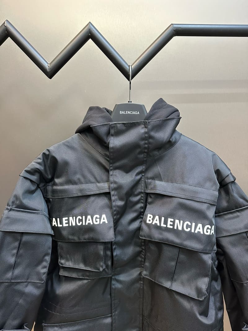 Balenciaga Oversized Parka In Technical Jacket