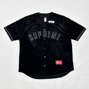 Supreme Ultrasuede Mesh Baseball T-Shirt Black 