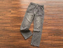 Louis Vuitton Distressed Baggy Monogram Jeans 