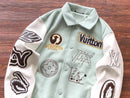 Louis Vuitton Leather and Wool Varsity Jacket 