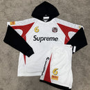 White Supreme Hooded Soccer Set