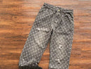 Louis Vuitton Distressed Baggy Monogram Jeans 