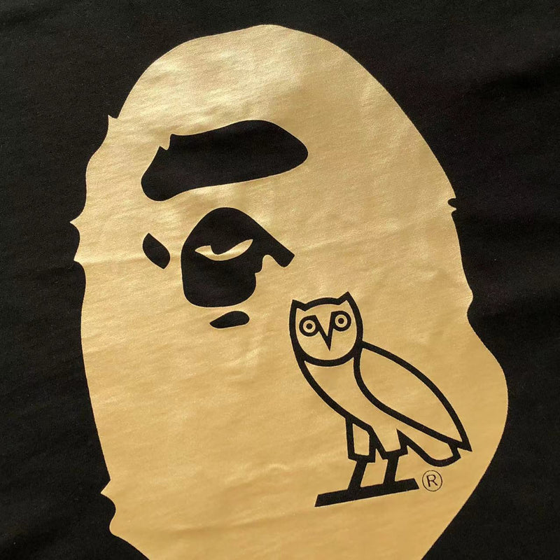 Ready for Delivery - BAPE x OVO Ape Head Black Gold 