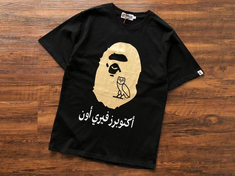 Ready for Delivery - BAPE x OVO Ape Head Black Gold 