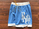 Rhude Side Logo Shorts Blue 