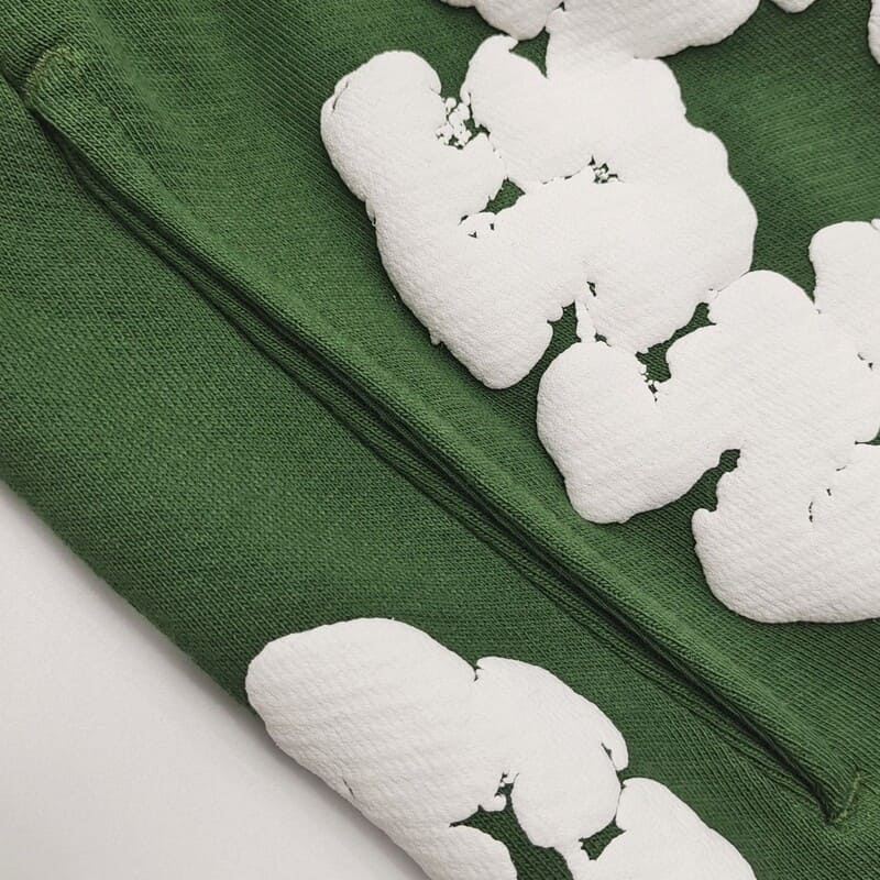Tears The Cotton Wreath Green Denim Pants 