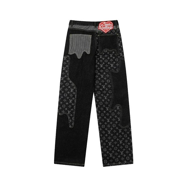 Louis Vuitton x Nigo Monogram Patchwork Denim Pants 